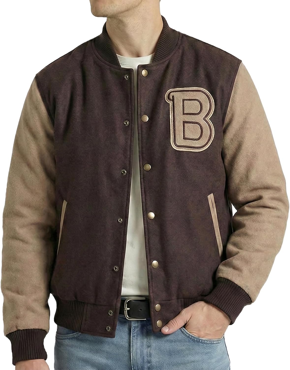 Hotline Miami Varsity Letterman Fashion Wool Bomber Slim image 1